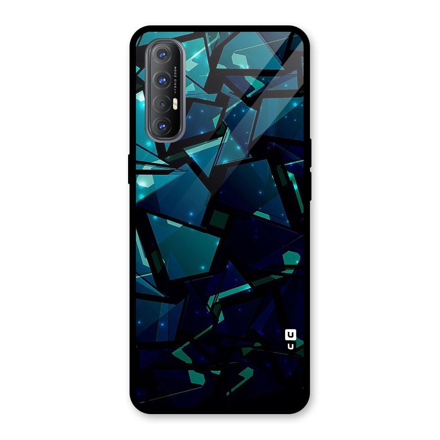 Abstract Glass Design Glass Back Case for Oppo Reno3 Pro