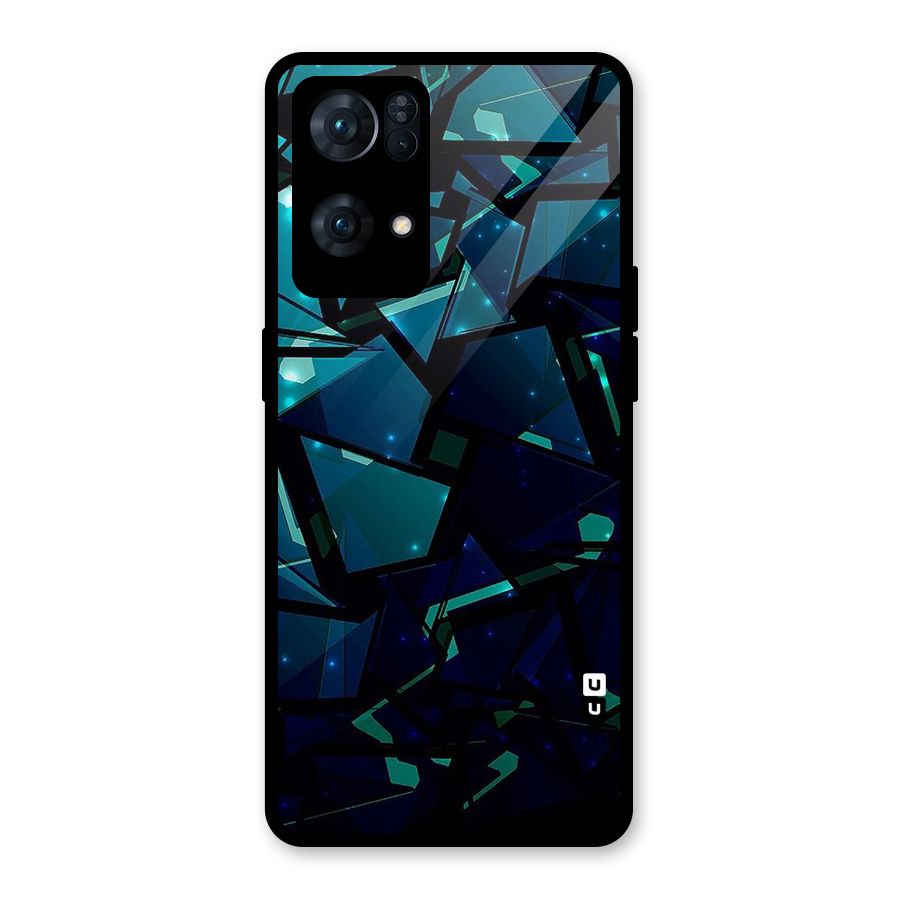 Abstract Glass Design Glass Back Case for Oppo Reno7 Pro 5G