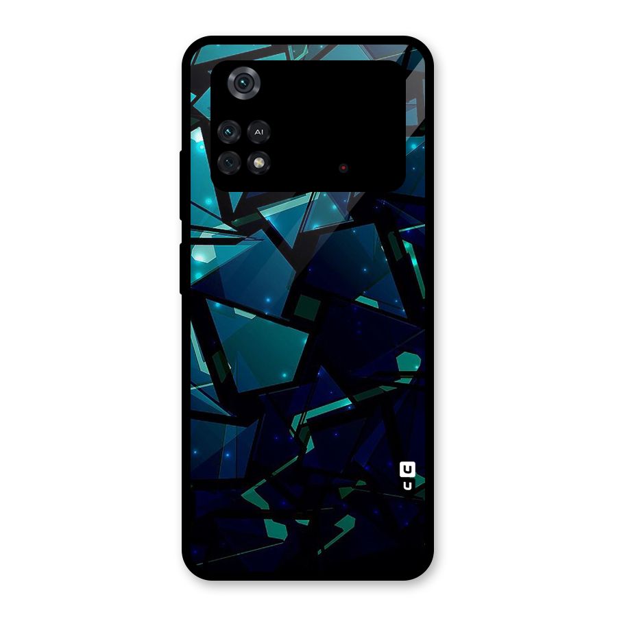 Abstract Glass Design Glass Back Case for Poco M4 Pro 4G