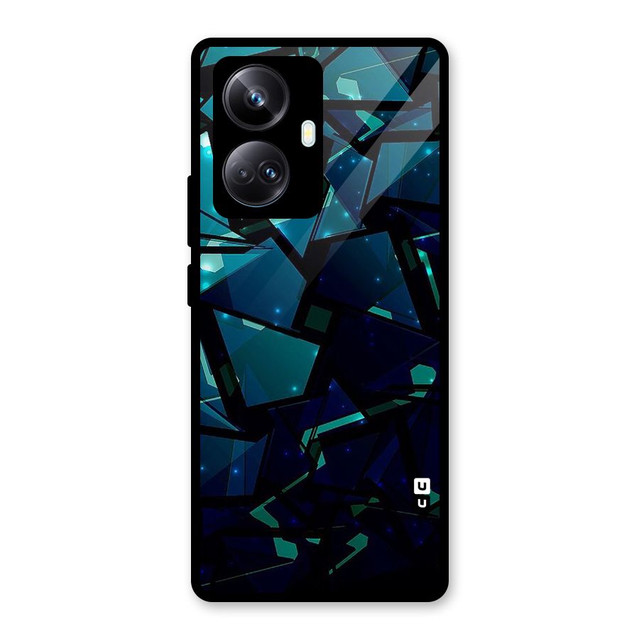 Abstract Glass Design Glass Back Case for Realme 10 Pro Plus