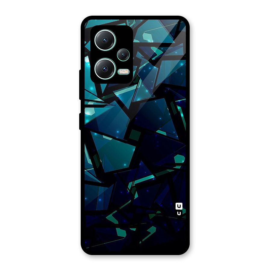 Abstract Glass Design Glass Back Case for Redmi Note 12 5G