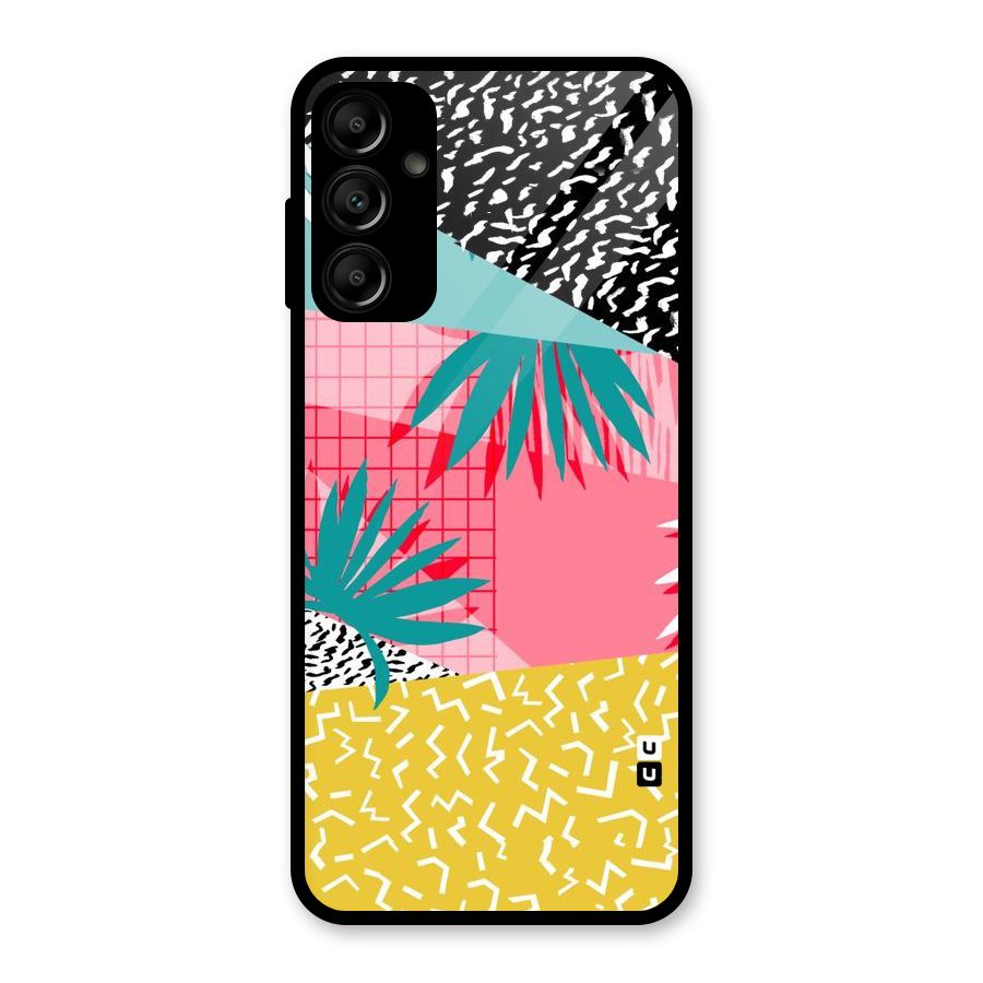 Abstract Grass Hues Glass Back Case for Galaxy A14 5G