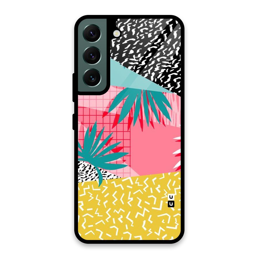 Abstract Grass Hues Glass Back Case for Galaxy S22 5G