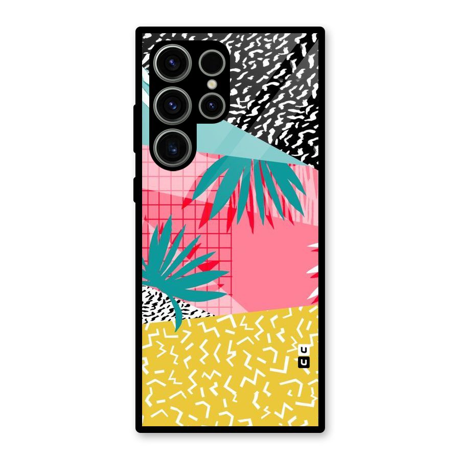Abstract Grass Hues Glass Back Case for Galaxy S23 Ultra