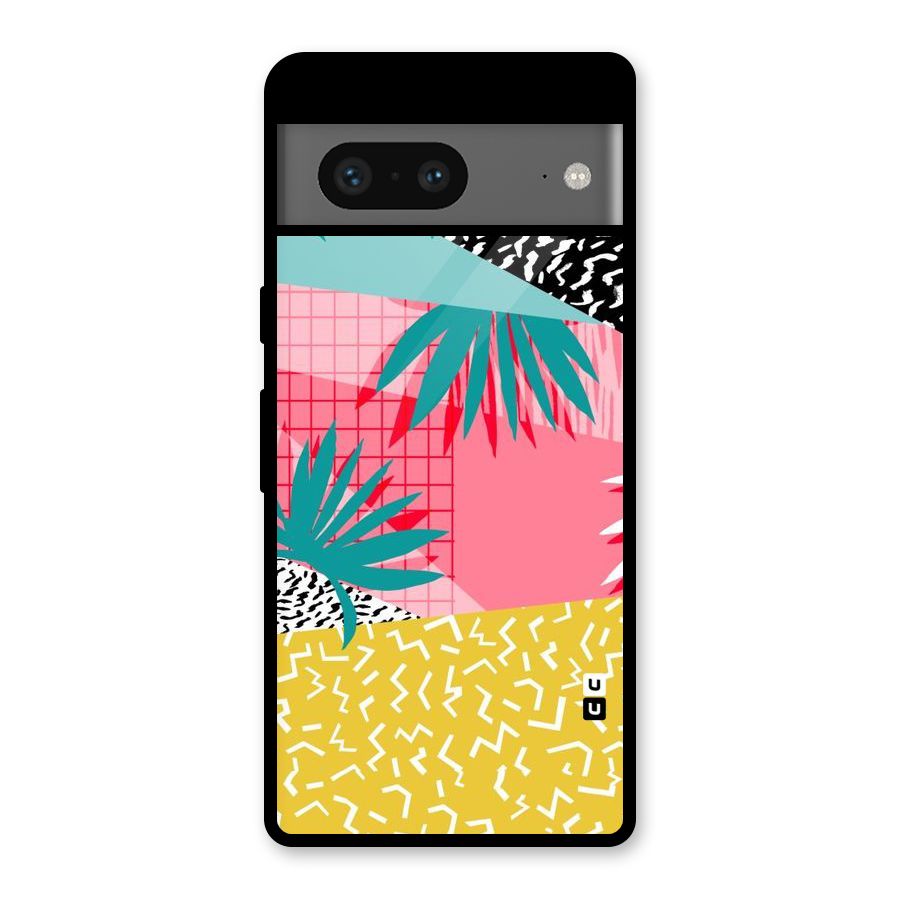 Abstract Grass Hues Glass Back Case for Google Pixel 7