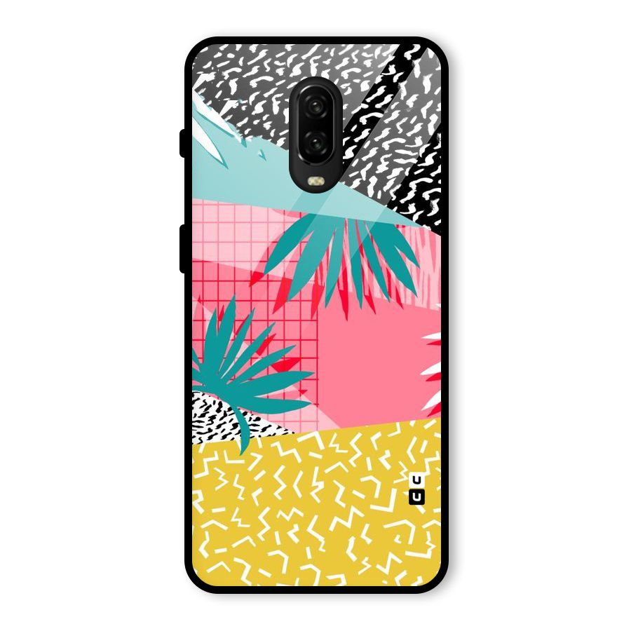Abstract Grass Hues Glass Back Case for OnePlus 6T