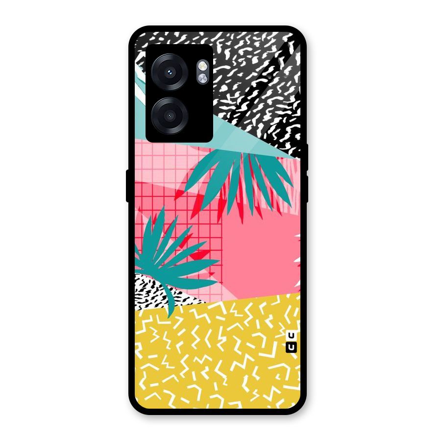 Abstract Grass Hues Glass Back Case for Realme Narzo 50 5G