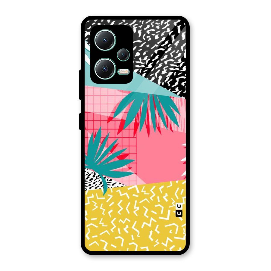 Abstract Grass Hues Glass Back Case for Redmi Note 12 5G