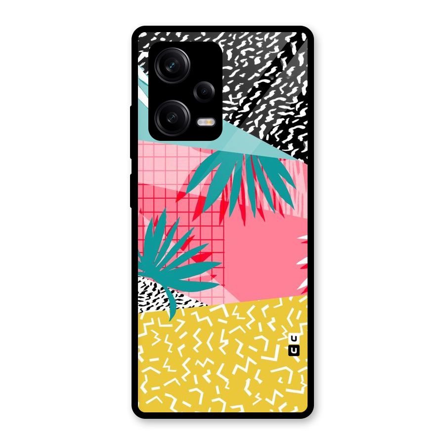Abstract Grass Hues Glass Back Case for Redmi Note 12 Pro