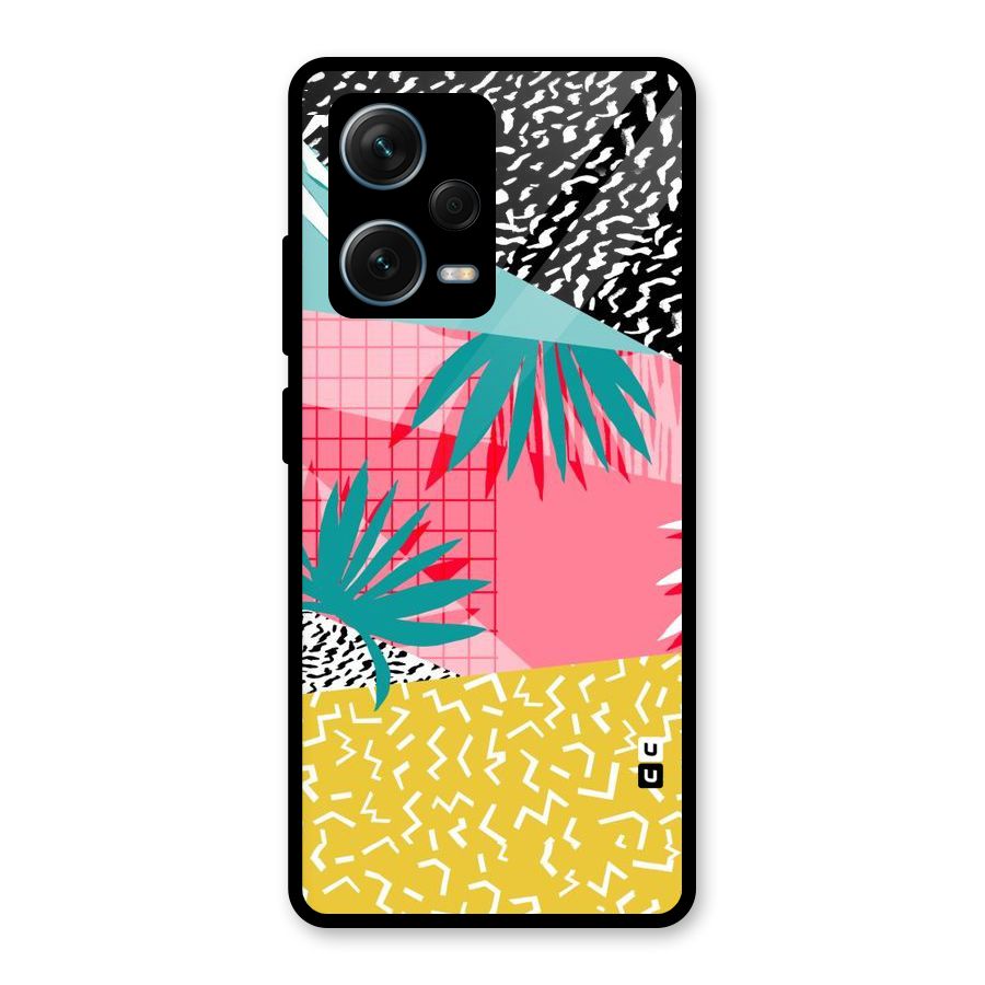 Abstract Grass Hues Glass Back Case for Redmi Note 12 Pro Plus 5G