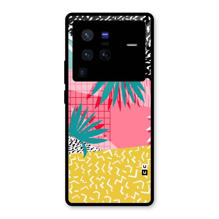 Abstract Grass Hues Glass Back Case for Vivo X80 Pro