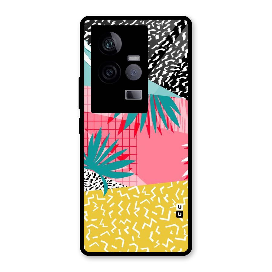 Abstract Grass Hues Glass Back Case for Vivo iQOO 11 5G