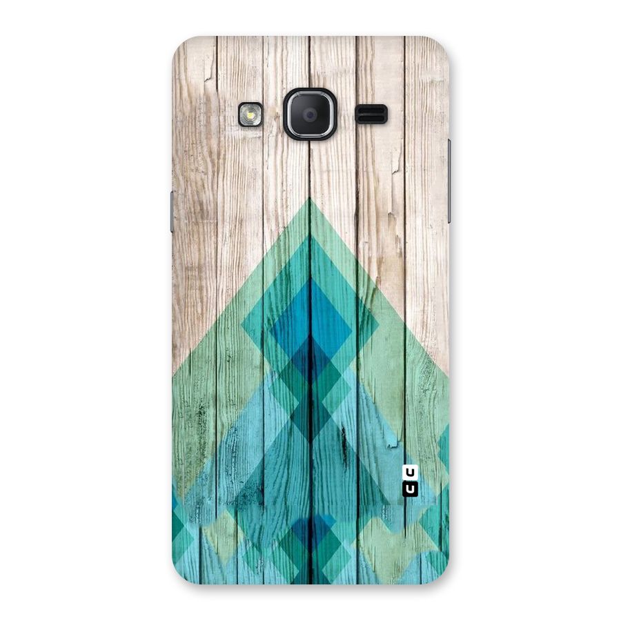 Abstract Green And Wood Back Case for Galaxy On7 2015