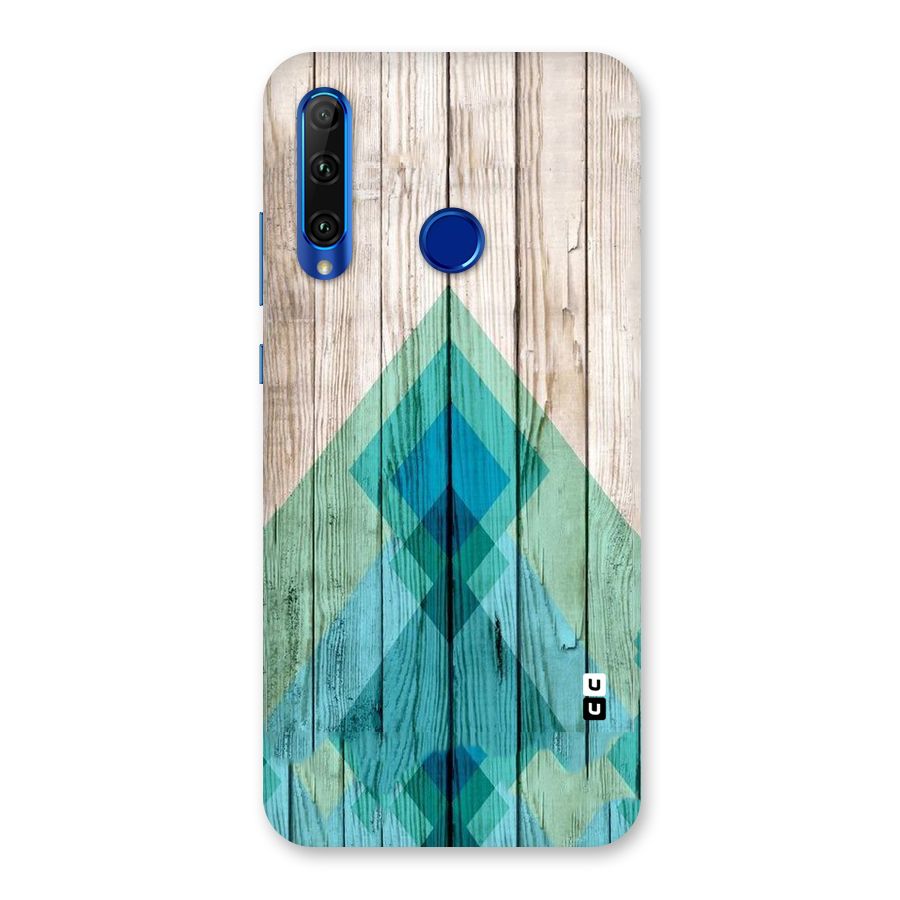 Abstract Green And Wood Back Case for Honor 20i