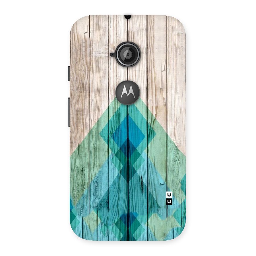 Abstract Green And Wood Back Case for Moto E 2nd Gen