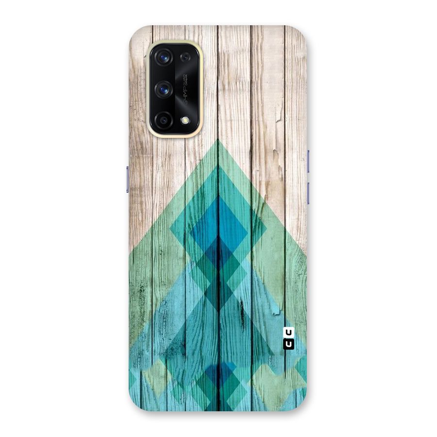 Abstract Green And Wood Glass Back Case for Realme X7 Pro