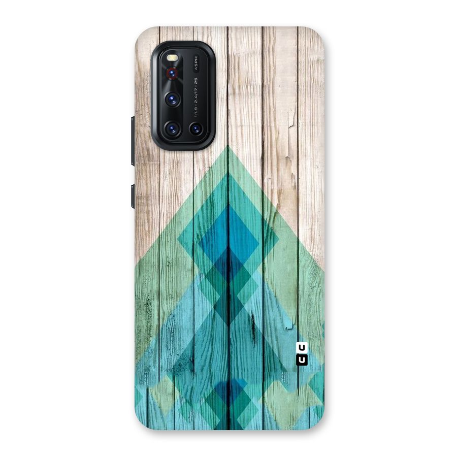 Abstract Green And Wood Back Case for Vivo V19