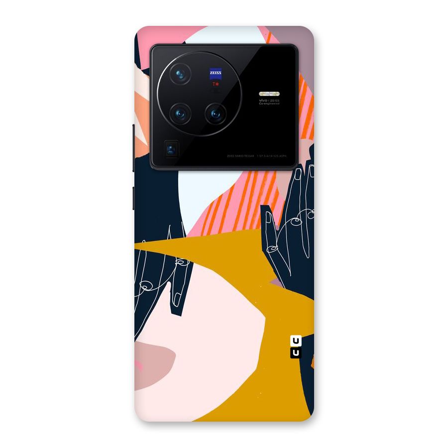 Abstract Hands Back Case for Vivo X80 Pro