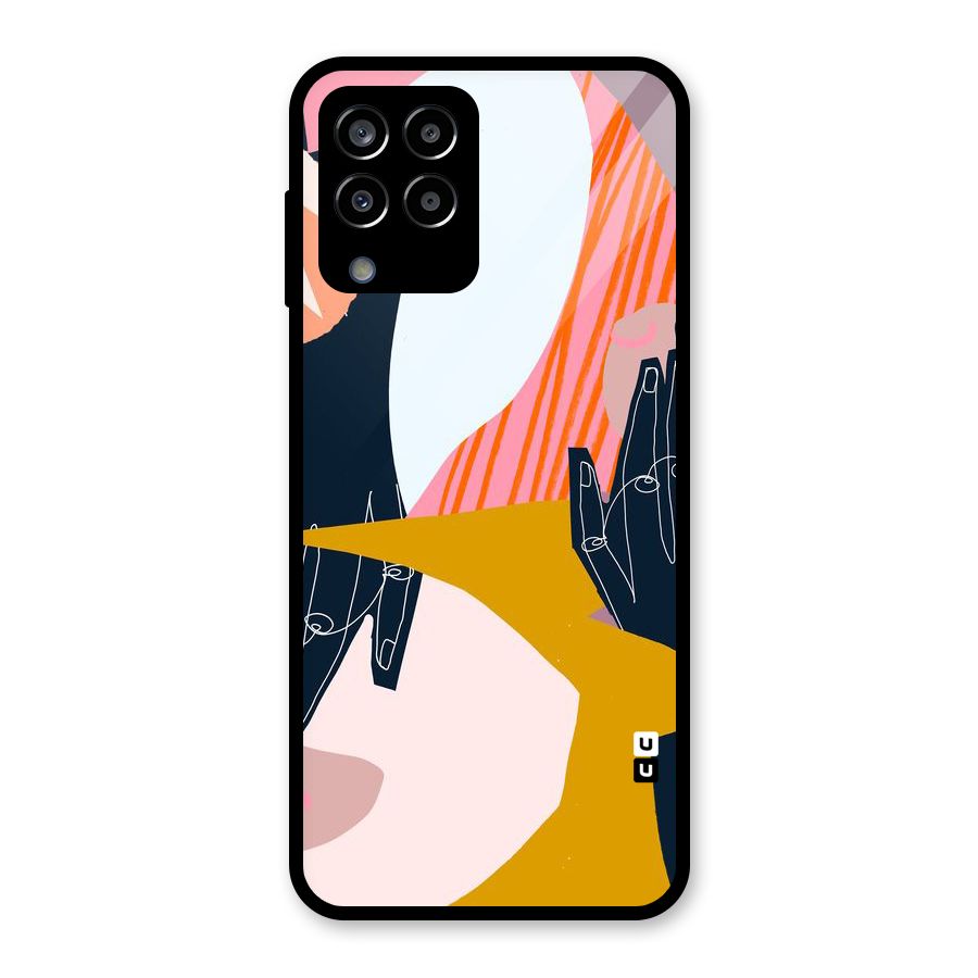 Abstract Hands Glass Back Case for Galaxy M33
