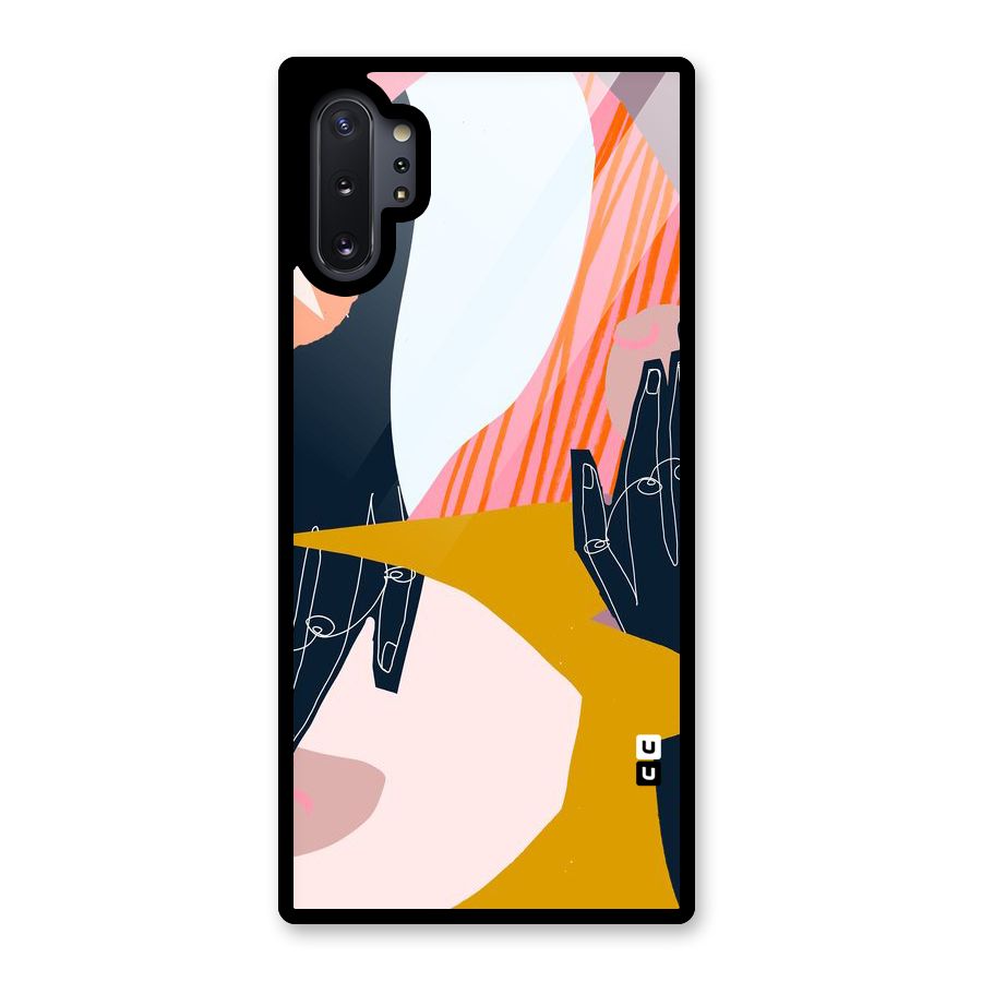 Abstract Hands Glass Back Case for Galaxy Note 10 Plus