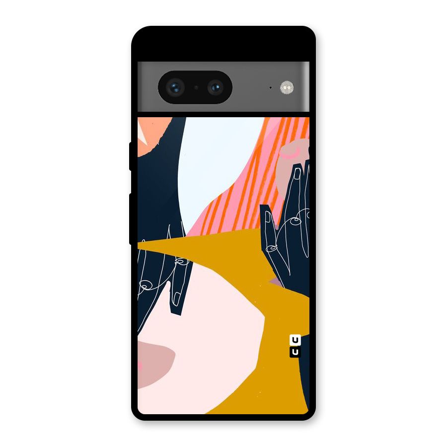 Abstract Hands Glass Back Case for Google Pixel 7