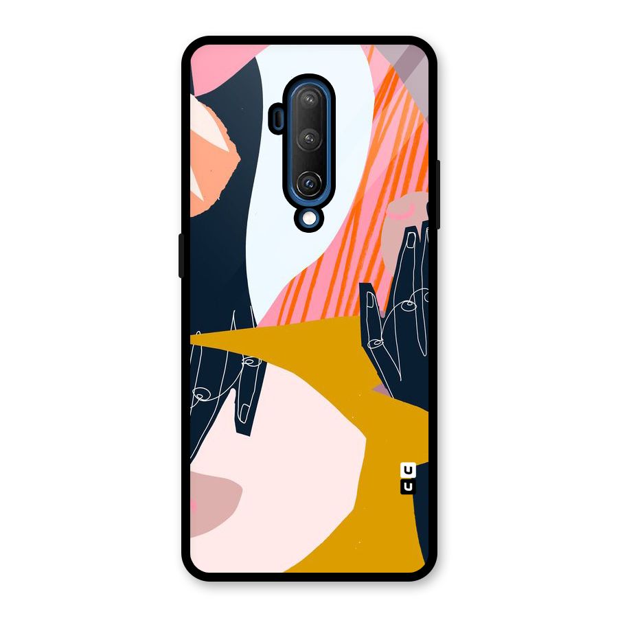 Abstract Hands Glass Back Case for OnePlus 7T Pro
