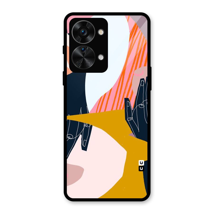 Abstract Hands Glass Back Case for OnePlus Nord 2T