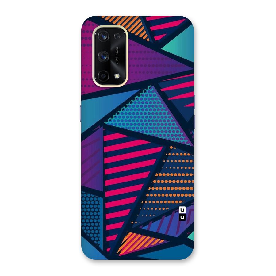 Abstract Lines Polka Glass Back Case for Realme X7 Pro