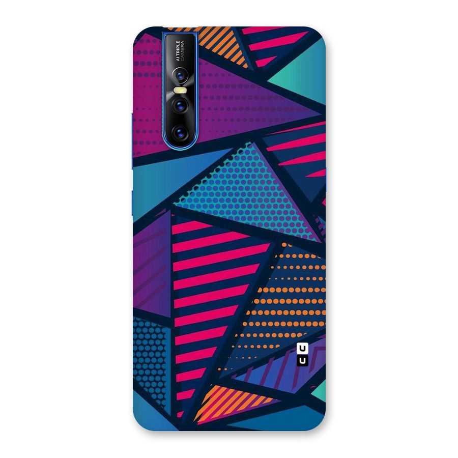Abstract Lines Polka Back Case for Vivo V15 Pro