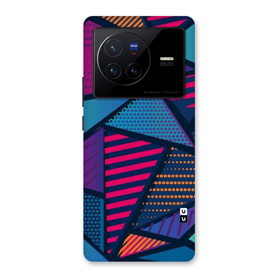 Abstract Lines Polka Back Case for Vivo X80