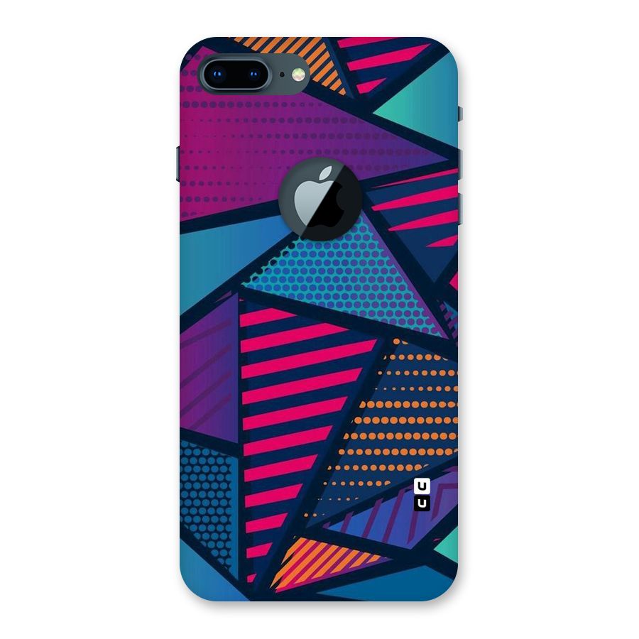 Abstract Lines Polka Back Case for iPhone 7 Plus Logo Cut