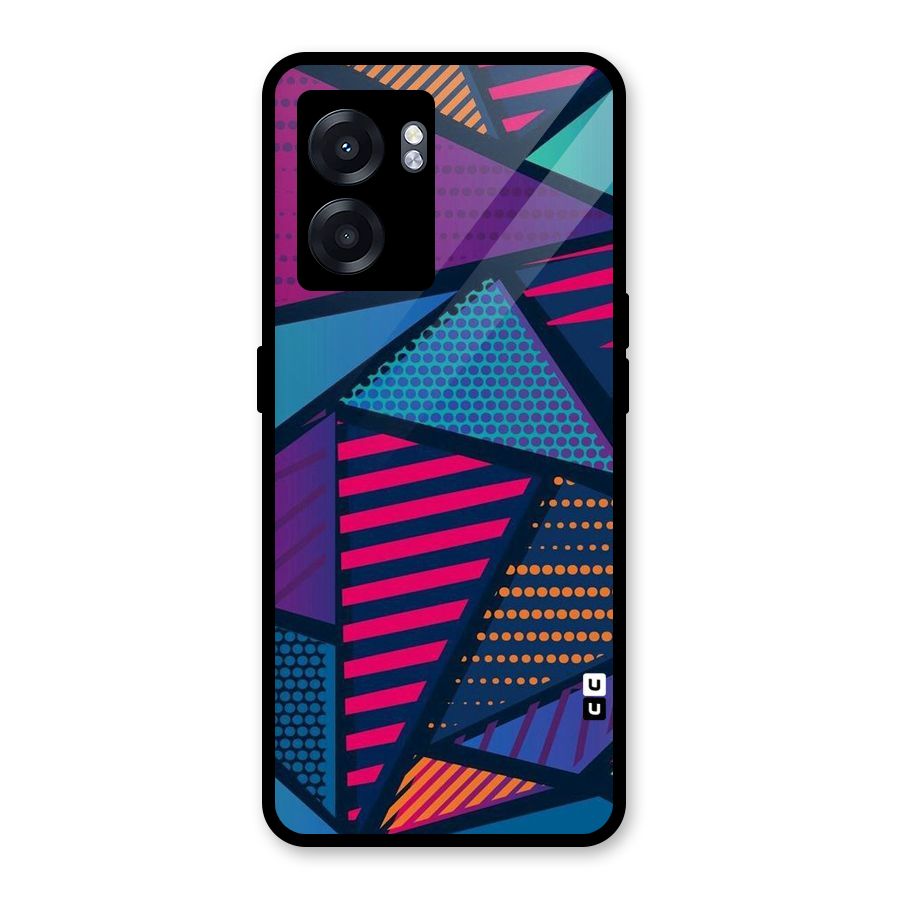 Abstract Lines Polka Glass Back Case for Realme Narzo 50 5G