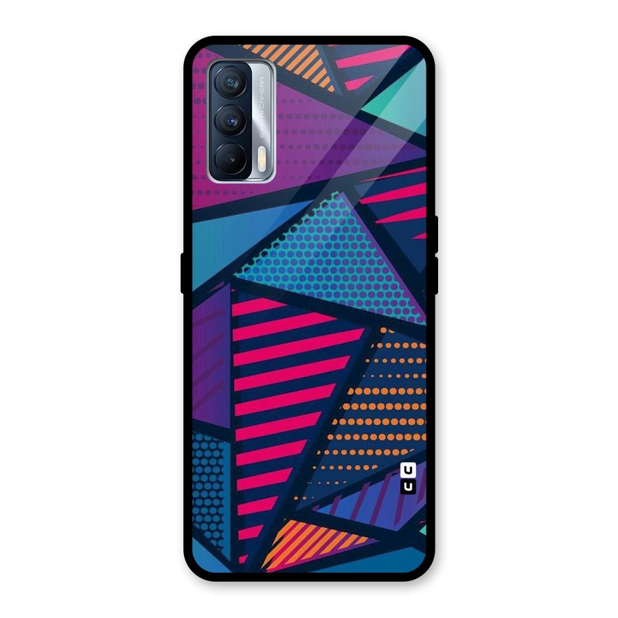 Abstract Lines Polka Glass Back Case for Realme X7