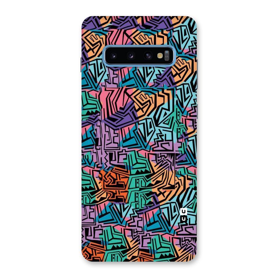 Abstract Lining Colors Back Case for Galaxy S10 Plus