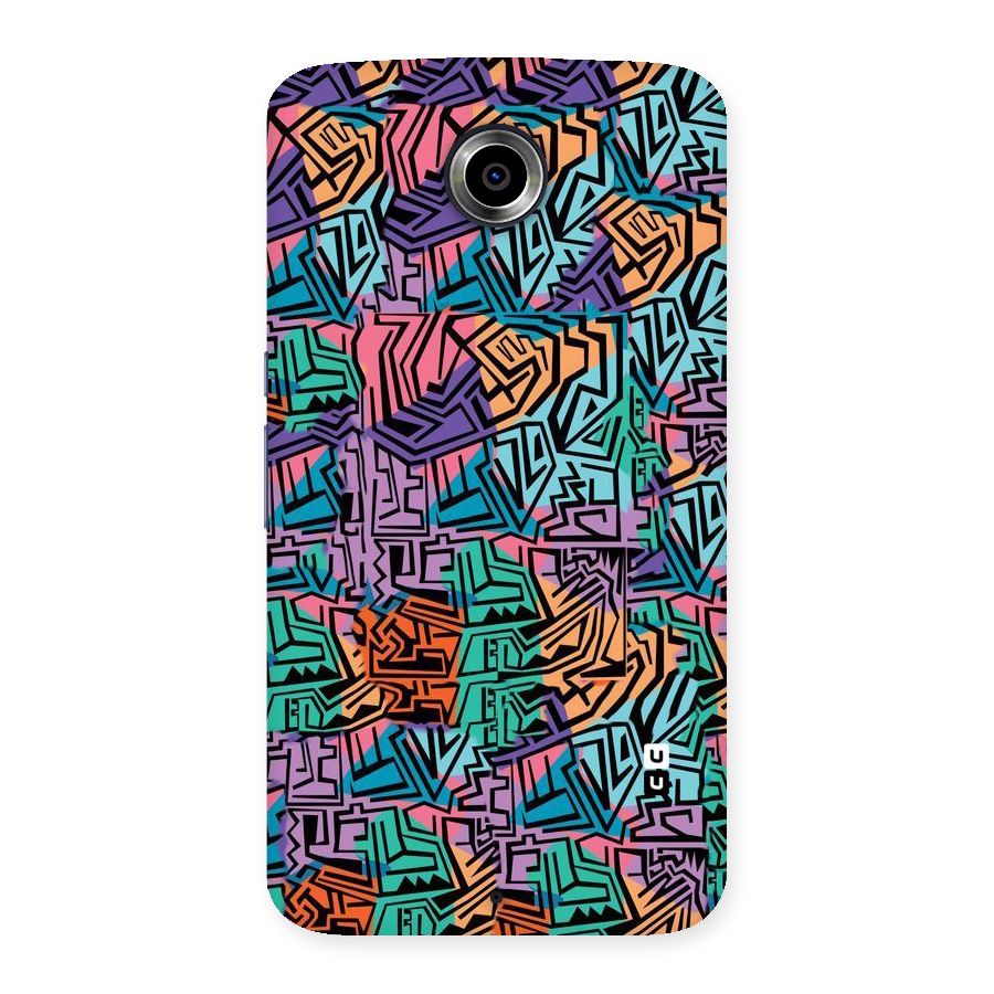 Abstract Lining Colors Back Case for Nexsus 6
