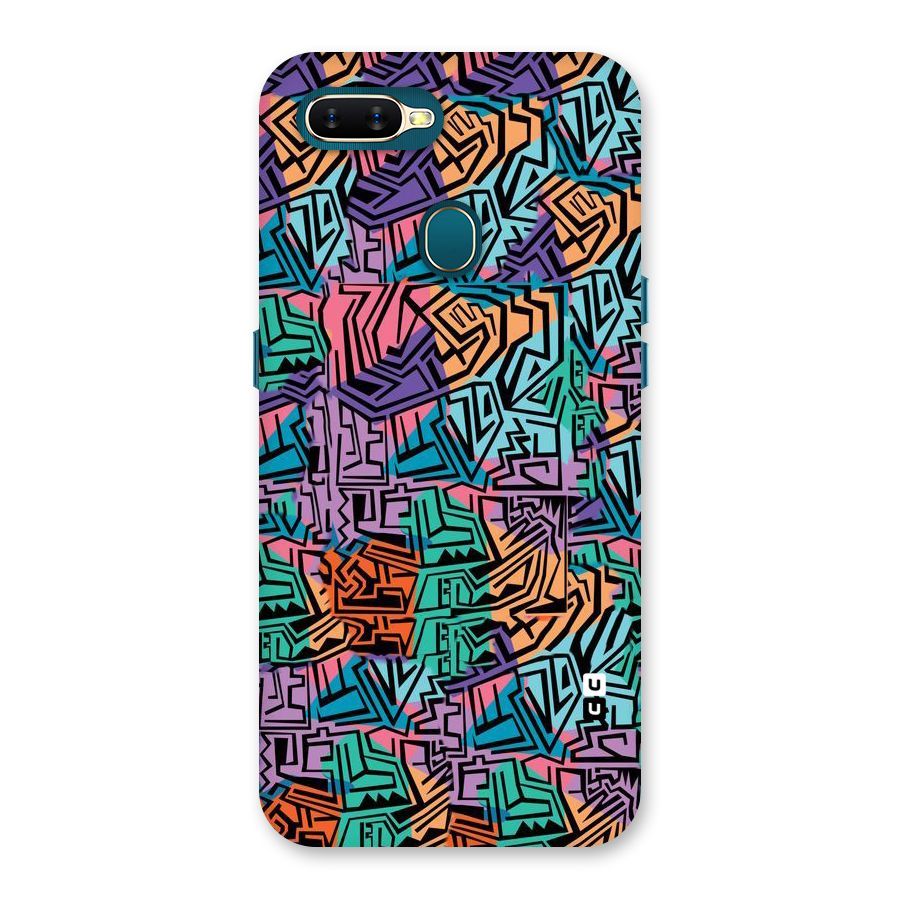Abstract Lining Colors Back Case for Oppo A12