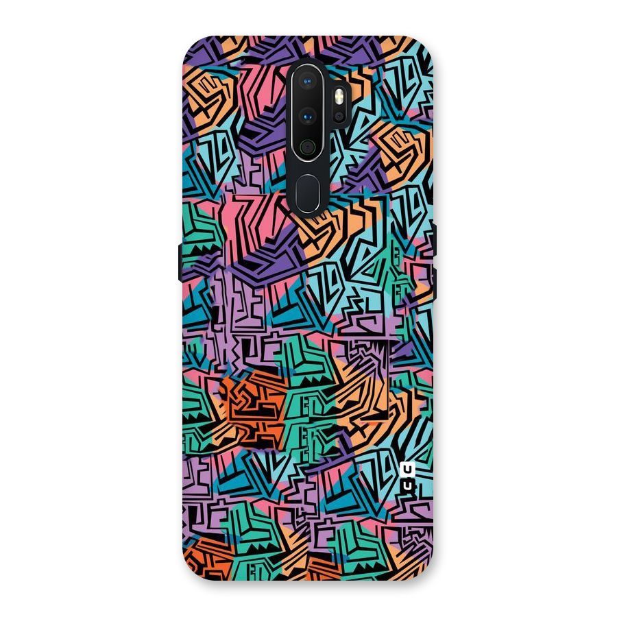 Abstract Lining Colors Back Case for Oppo A5 (2020)