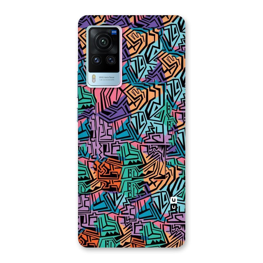 Abstract Lining Colors Back Case for Vivo X60 Pro
