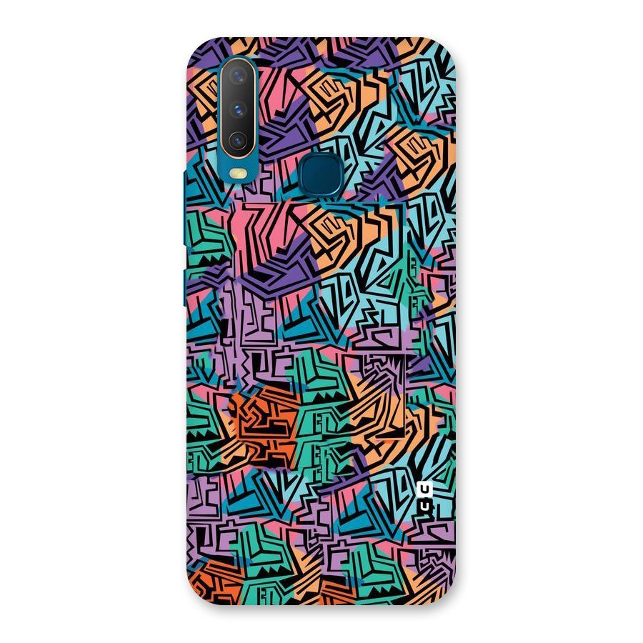 Abstract Lining Colors Back Case for Vivo Y15