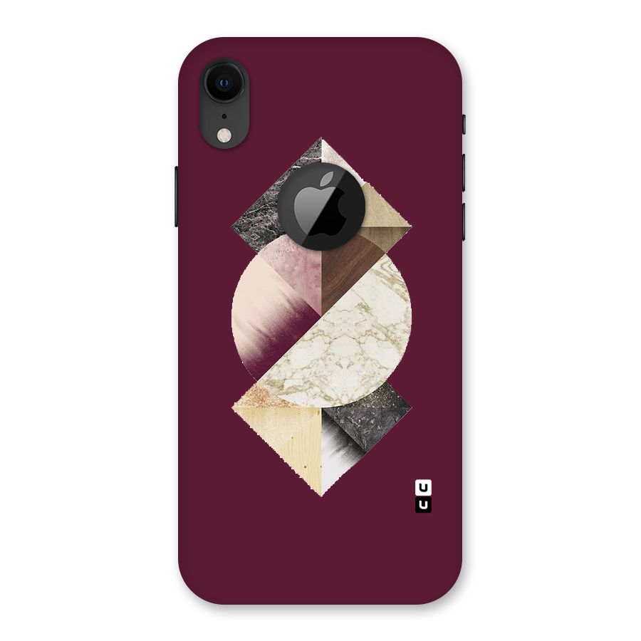 Abstract Marble Pattern Back Case for iPhone XR Logo Cut