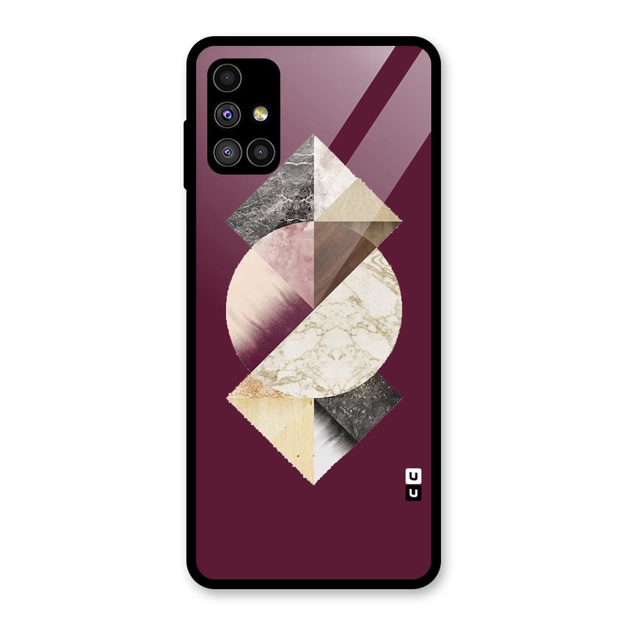 Abstract Marble Pattern Glass Back Case for Galaxy M51