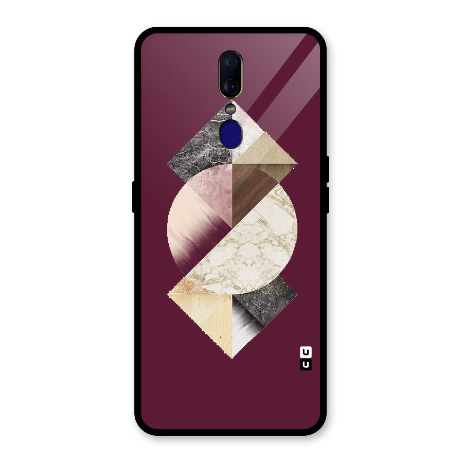 Abstract Marble Pattern Glass Back Case for Oppo F11