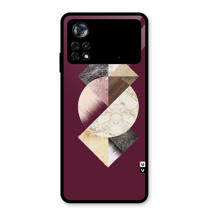 Abstract Marble Pattern Glass Back Case for Poco X4 Pro 5G