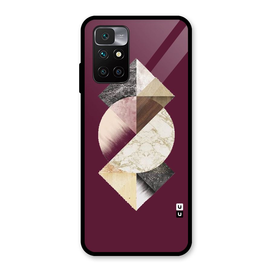 Abstract Marble Pattern Glass Back Case for Redmi 10 Prime