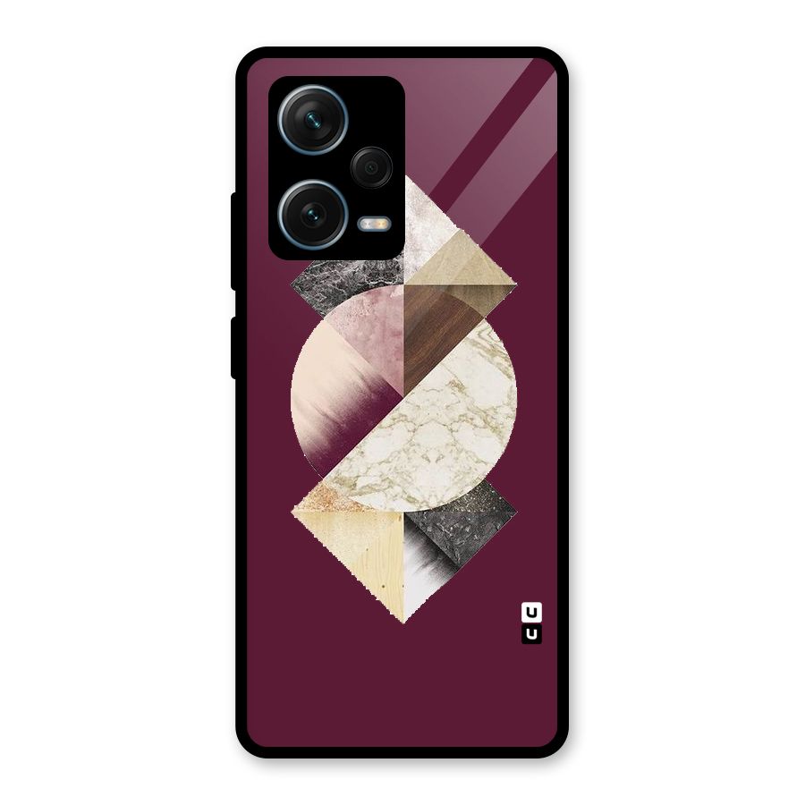 Abstract Marble Pattern Glass Back Case for Redmi Note 12 Pro Plus 5G