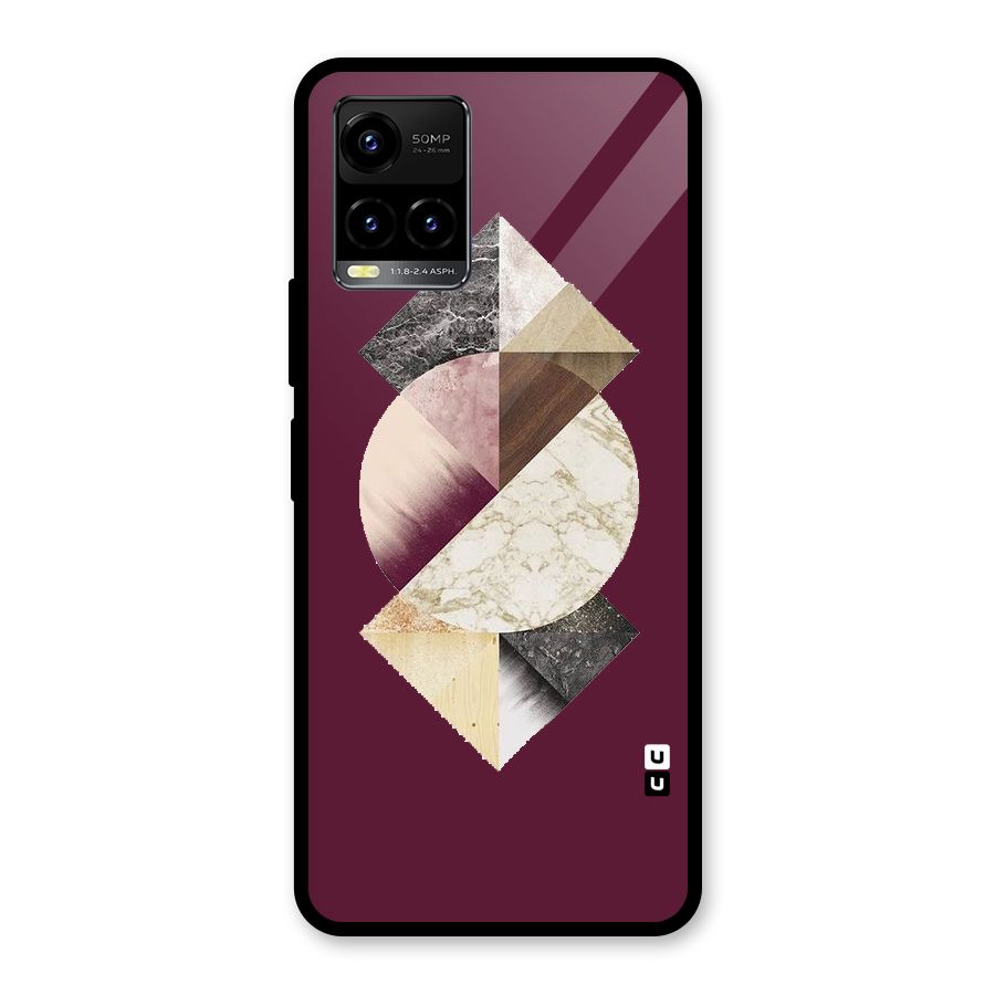 Abstract Marble Pattern Glass Back Case for Vivo Y21T