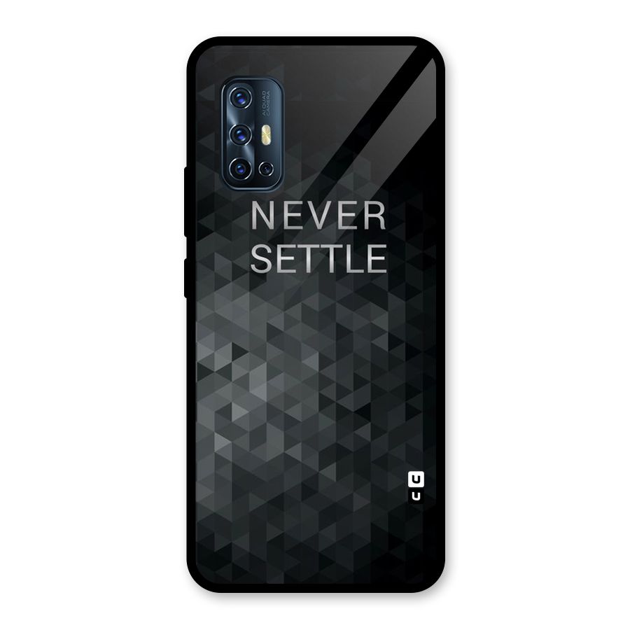 Abstract No Settle Glass Back Case for Vivo V17