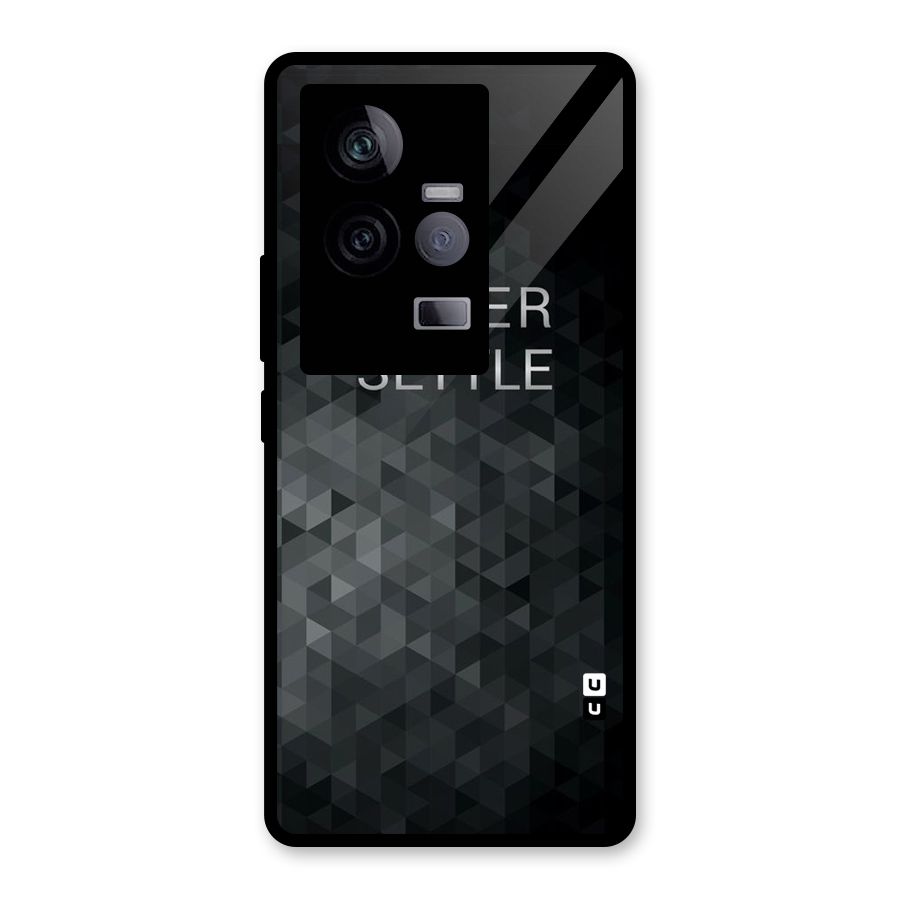 Abstract No Settle Glass Back Case for Vivo iQOO 11 5G