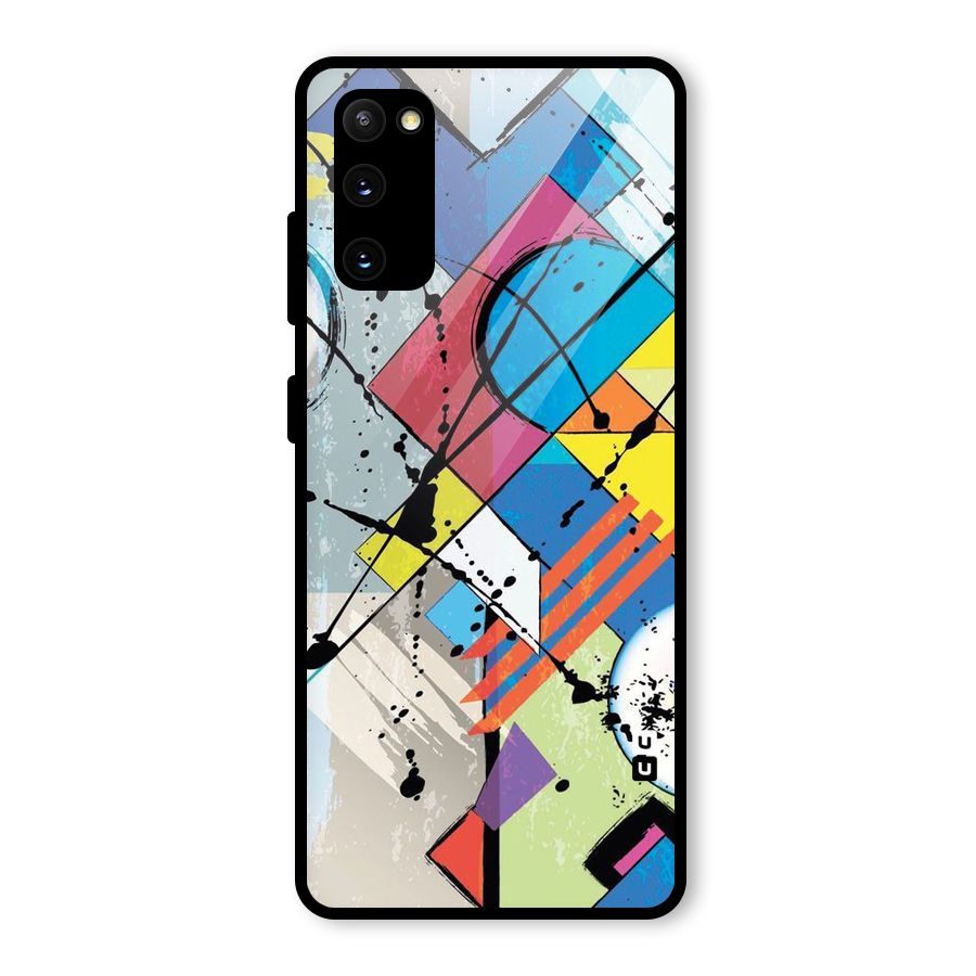 Abstract Paint Shape Glass Back Case for Galaxy S20 FE 5G