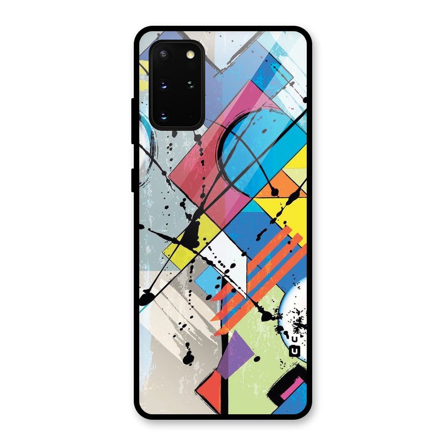 Abstract Paint Shape Glass Back Case for Galaxy S20 Plus